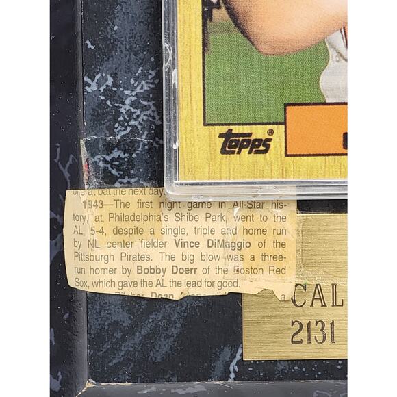 Vintage The Iron Men - Cal Ripken Jr. & Lou Gehrig Baseball Cards on Plaque - Picture 4 of 6